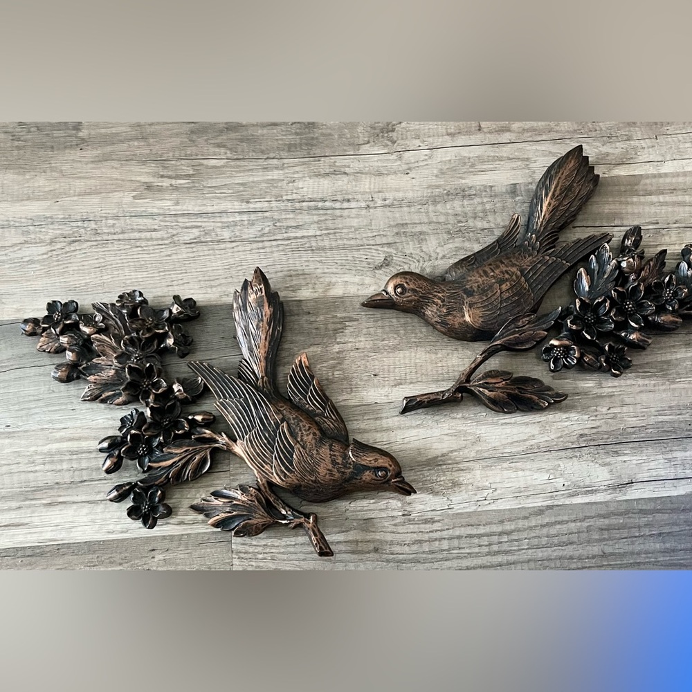 Vintage Coppercraft Bird Plaques GUC